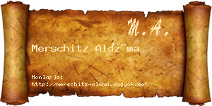 Merschitz Alóma névjegykártya